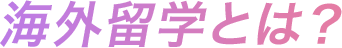 海外留学とは？